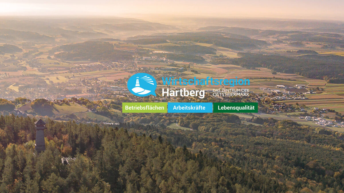 Hartberg Luftbild mit WR Logo